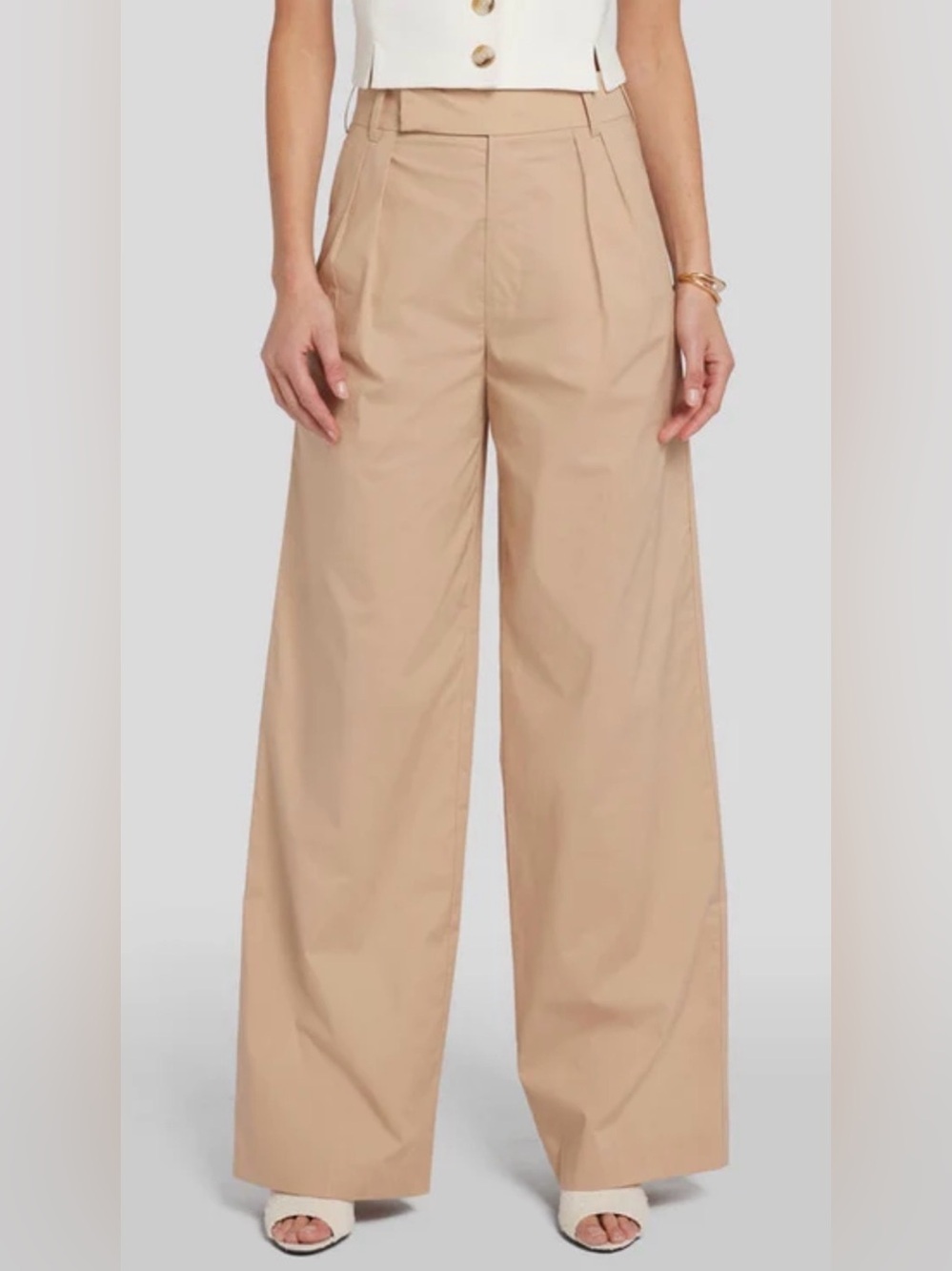 NEW 7 For All Mankind Pleated Poplin Trouser Pants 30